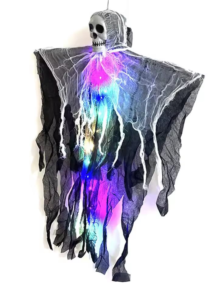 halloween glowing skull skeleton