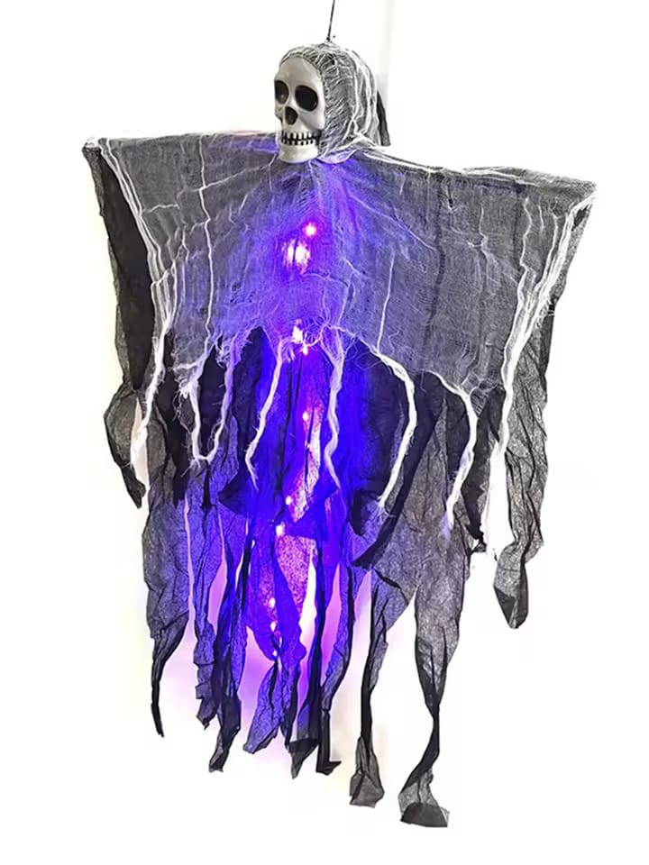 halloween glowing skull skeleton