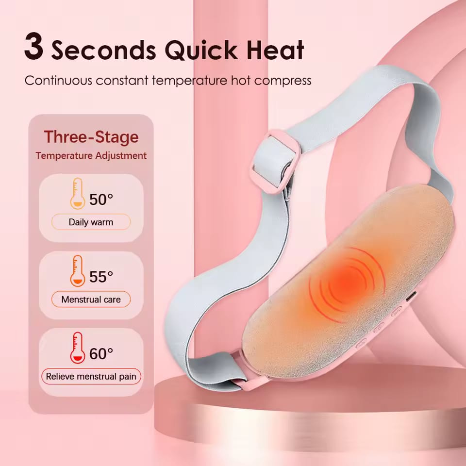 Massageador Elétrico Para Cólicas Menstruais Com Aquecimento